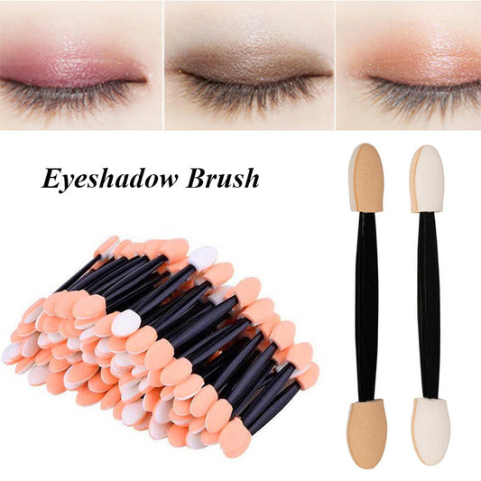 Double Ended Disposable Eyeshadow Sponge Applicators Make Up Dual Brush .