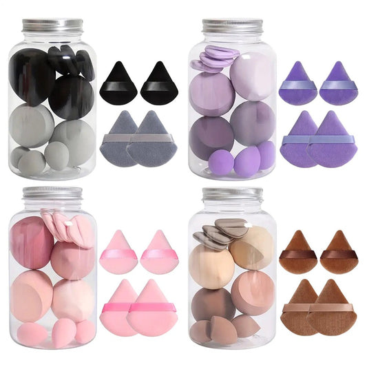 14pcs Mini Soft Make Up Sponges Powder Puff Long Lasting Beauty Sponge Wet & Dry